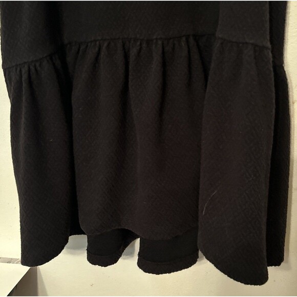 FREE PEOPLE Easy Street Pullover Textured Black Mini S Preowned - Picture 5 of 10